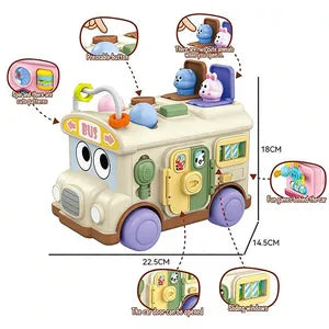 Multi-functional Baby Cartoon Activity Bus