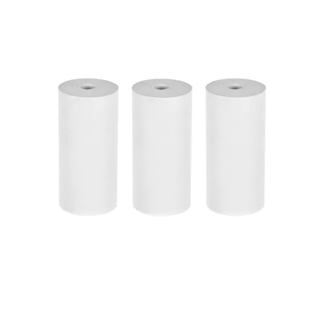 3Pcs Thermal Printer White Paper Rolls