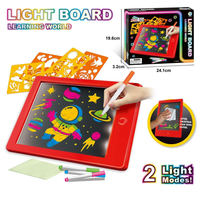 Premium Kids Neon Colors LCD Writing Tablet - Red