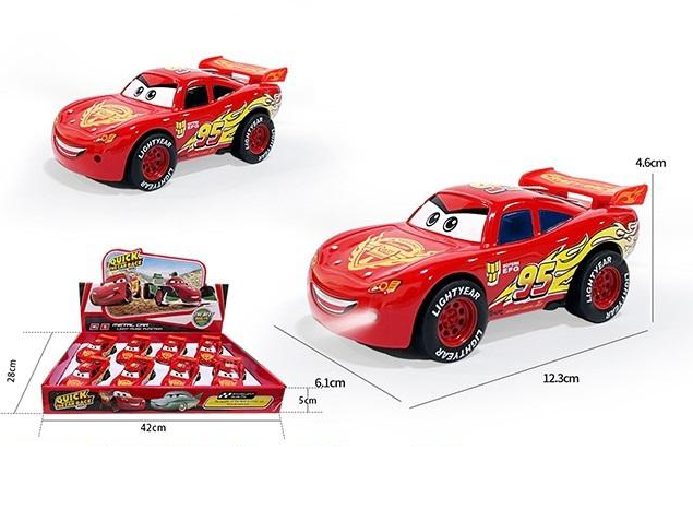 1Pc Diecast McQueen Thrilling Racing Car With Light & Sound