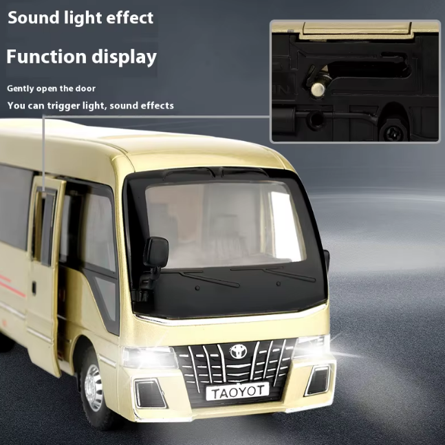 1:32 Diecast Toyota Coaster Bus Model