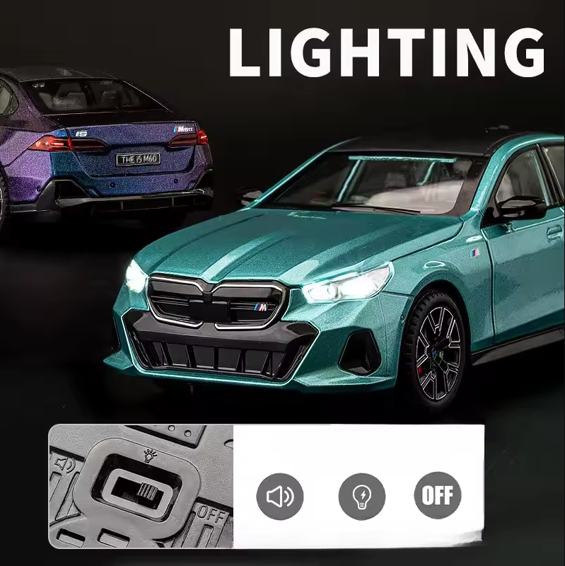 1:24 Diecast BMW THE i5 M60 Model Car