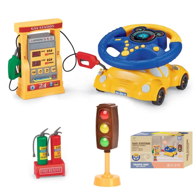 Electronic Gas Station Steering Wheel Toy