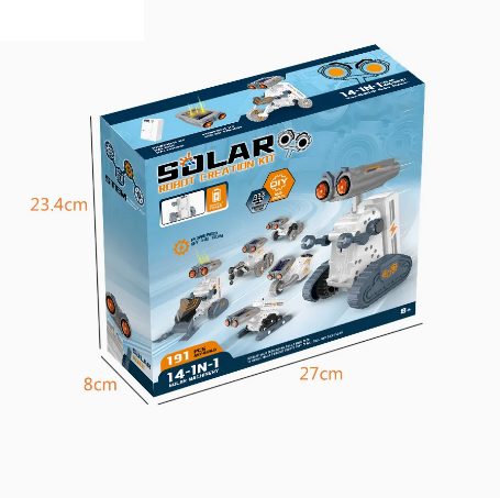 14in1 DIY Solar Power Robot Lego Bricks Set - 191Pcs