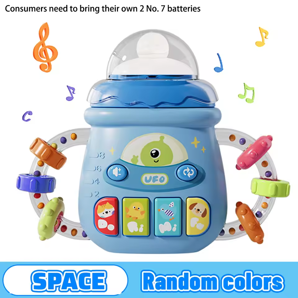 Baby Mini Cartoon Musical Bottle With Lights