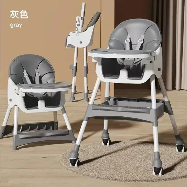 3in1 Multi-functional Foldable Baby High Dining Chair - Gray