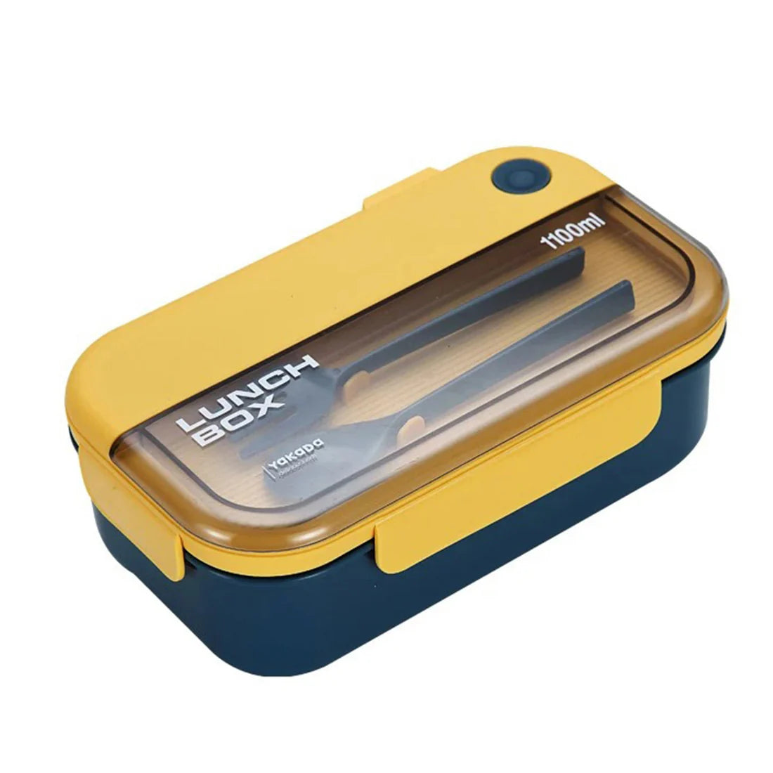 1100ml Premium Plastic Lunch Box With Spoon & Fork