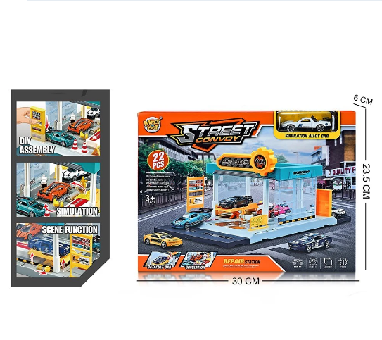 22Pcs DIY Manual Auto Repair Workshop With Alloy Car