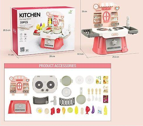 32Pcs DIY Mini Kitchen Play House Set