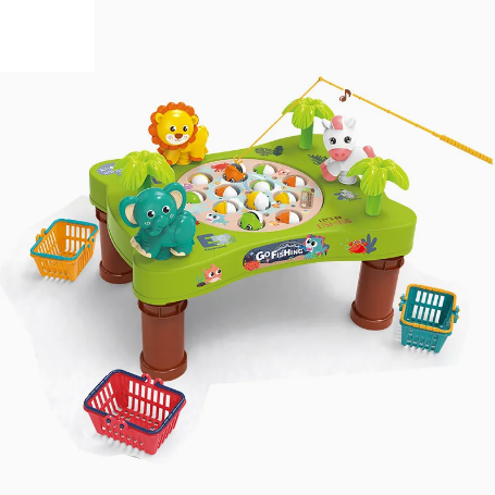 Electric Rotation Musical Zoo Fishing Game - Green