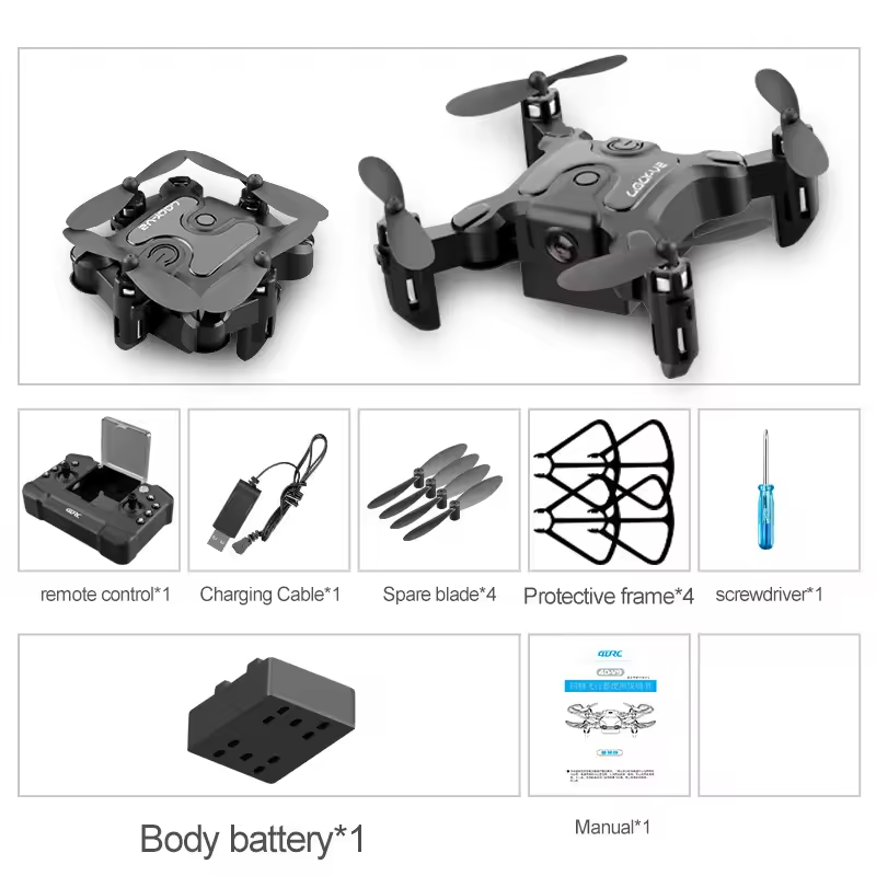 Remote Control Mini Pocket Drone With Light