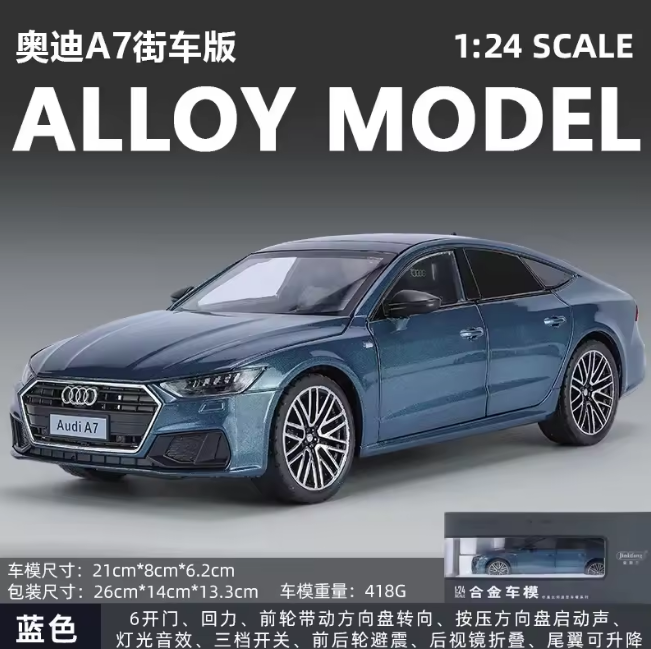 1:24 Diecast Audi A7 Model Car