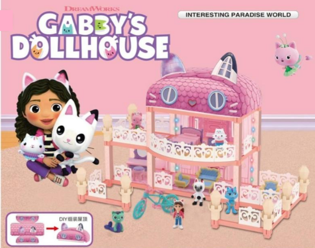 112Pcs DIY Gabby's Paradise World Dollhouse