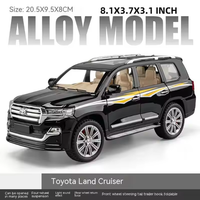 1:24 Diecast Land Cruiser LC200 Model With Smoke