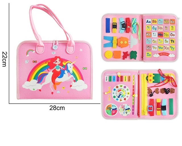 Montessori Mermaid 4 Pages Multi-functional Activity Busy Book