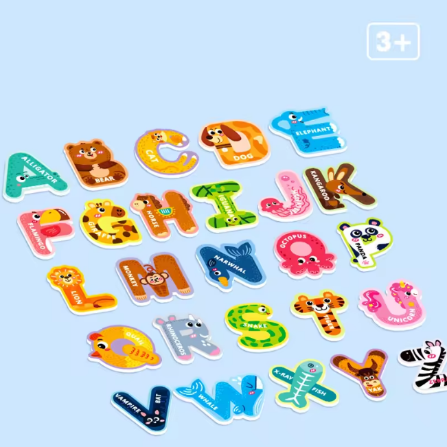 Montessori Jigsaw Magnetic Alphabet Puzzle Pieces