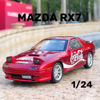 1:24 Diecast Mazda RX7 Coca-Cola Edition Model With Acrylic Box