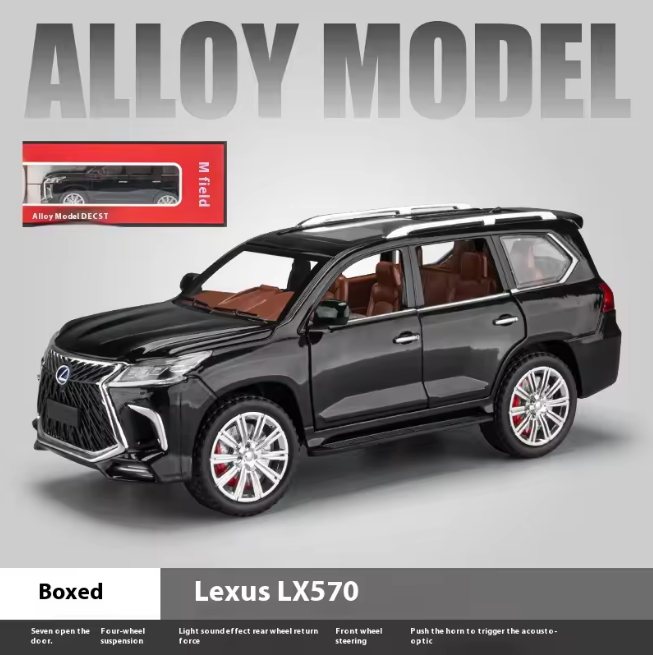 1:24 Diecast Lexus LX570 Model Car With Smoke
