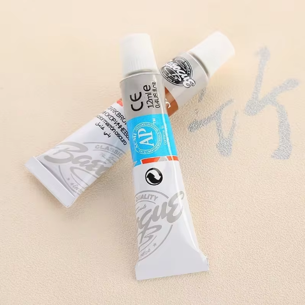 12Pcs Acrylic Color Paint Set With Artist Brush