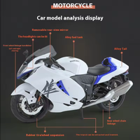 1:9 Diecast Suzuki Hayabusa Model Bike - White