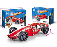 133Pcs Hot Wheel DIY Tech Bricks Ferrari Car