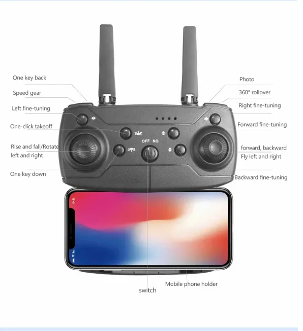 2.4GHz RC E88 Version 2 HD Camera Drone