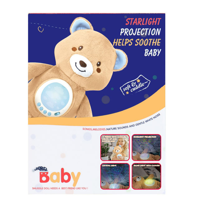 Multi-Effects Musical Star Light Projection Bear