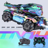 2.4G RC Gel Blaster Lateral Shooting Tank With Smoke