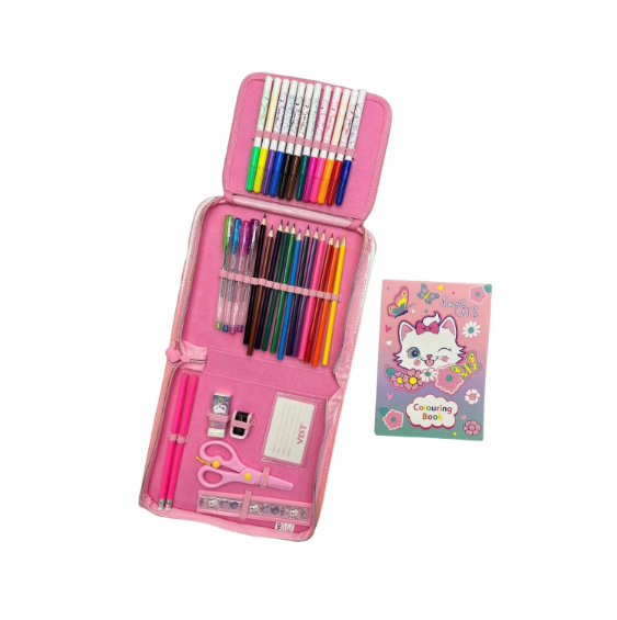 36Pcs Kitty Color Pencil Case