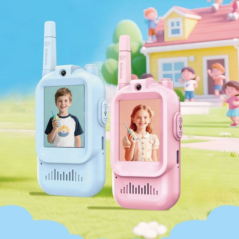 2Pcs Rechargeable Kids Video Walkie Talkie