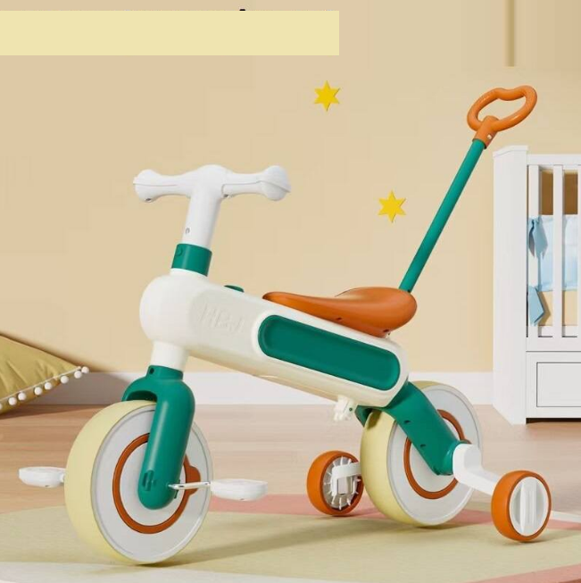 Multi-functional Ride-on Balance Tricycle With Light & Music - Green