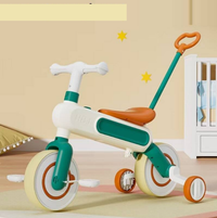 Thumbnail for Multi-functional Ride-on Balance Tricycle With Light & Music - Green
