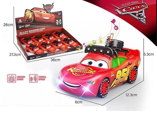 1Pc Diecast Mini McQueen Off-Road Car With Light & Sound