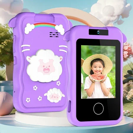 Kids Sheep Rotatable Lens Digital Touch Phone