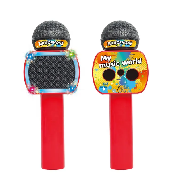 Kids Wireless Karaoke Microphone With Lights - Red