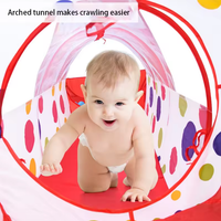 3in1 Foldable Tunnel Tent House - Red