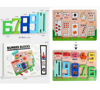 Thumbnail for Wooden Montessori Number Blocks For Stacking & Balance