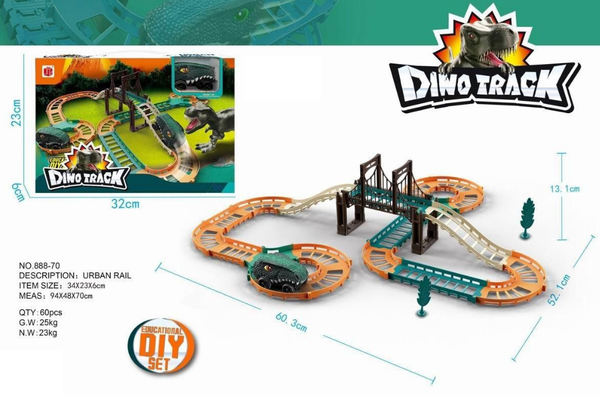 DIY Dino Urban Rail Track Set