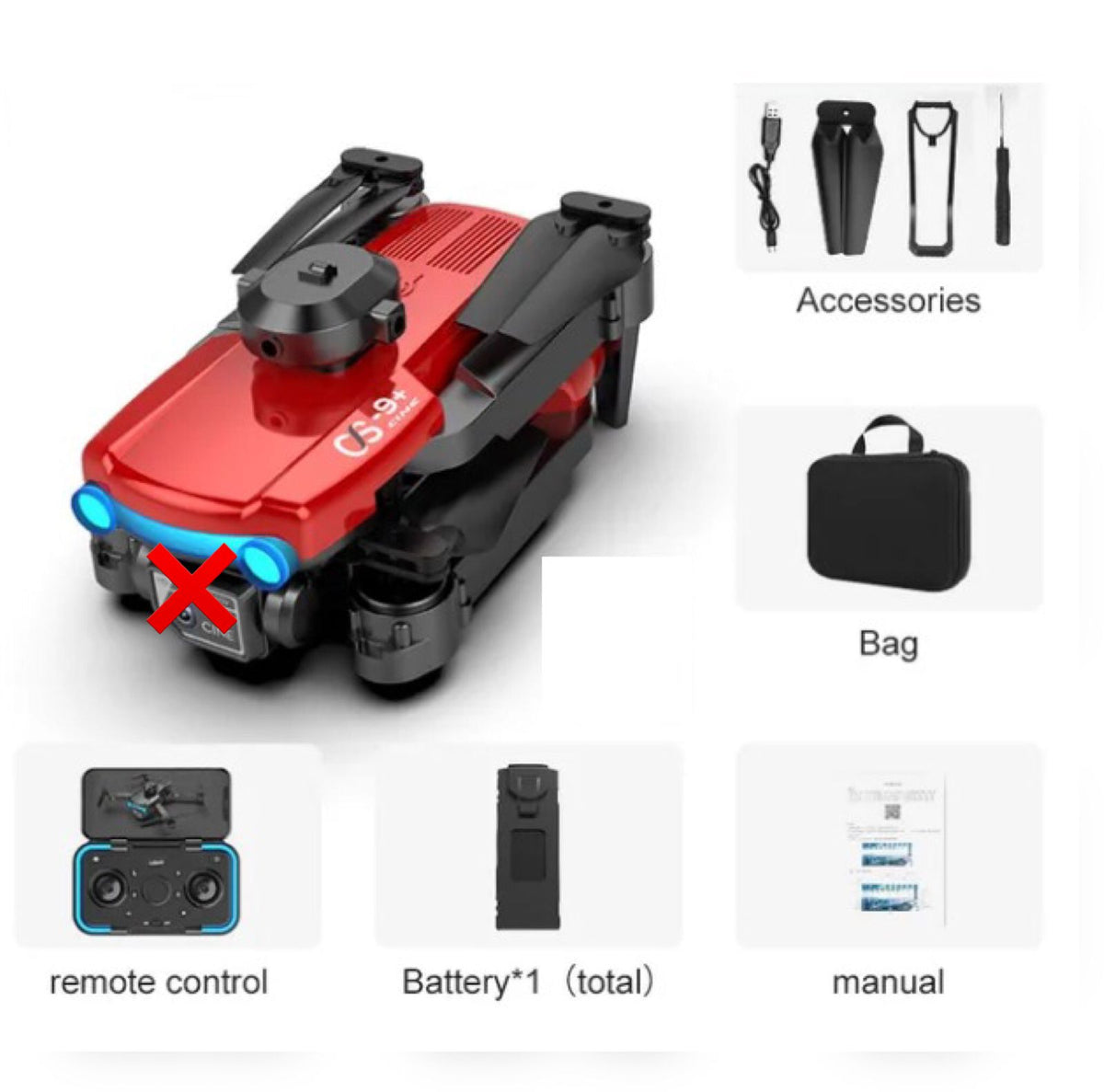 CS-9+ CINE RC Drone With Storage Bag & Original Box