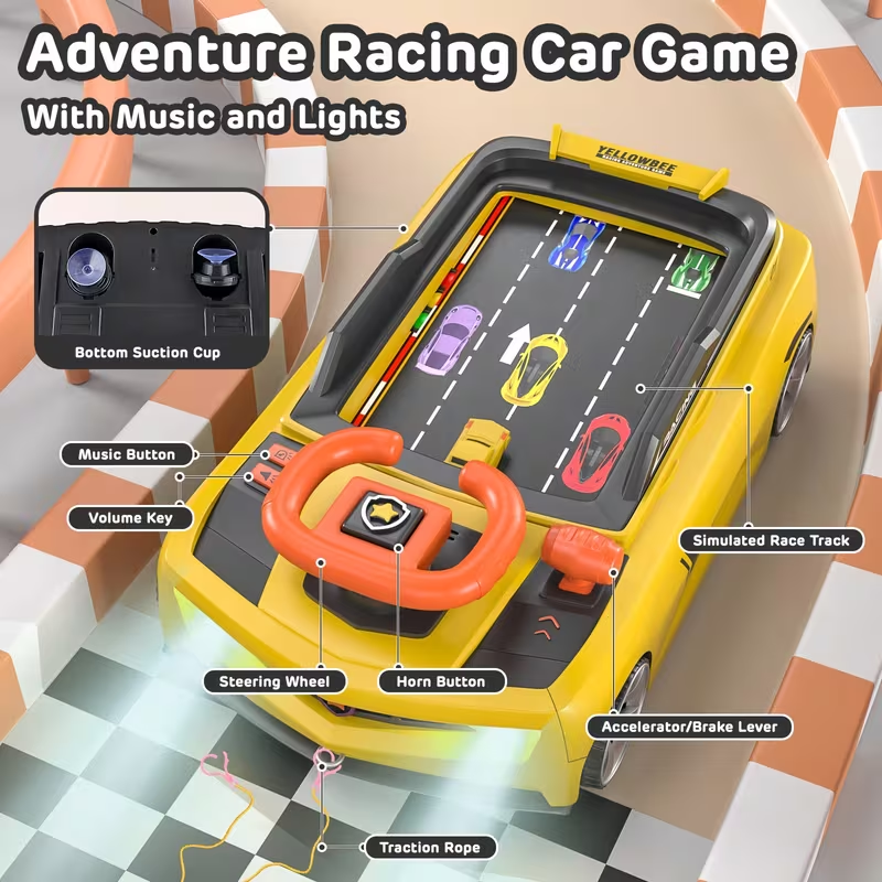 Duck Themed Car Racing Adventure Steering Wheel