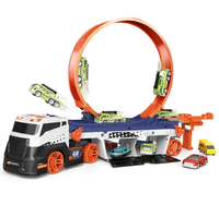 Super Transport Truck Track Set With Light & Sound - 2Pcs Cars