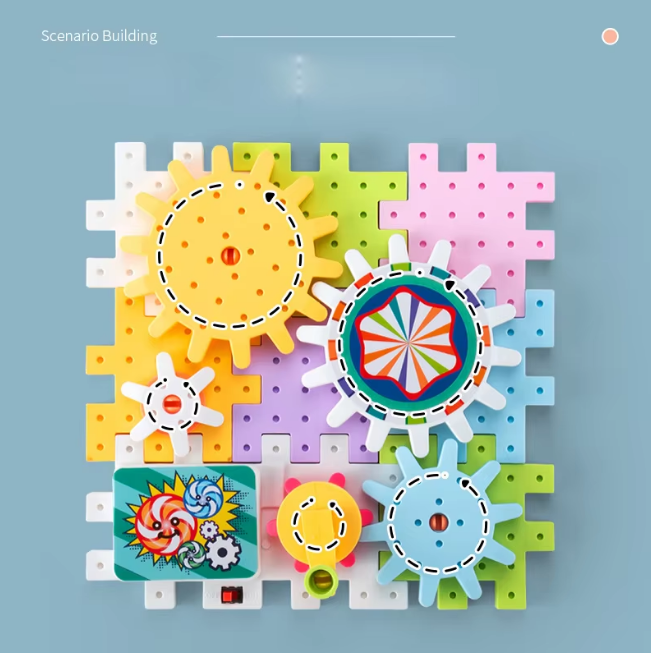 116Pcs DIY Electric Gear Spinning Building Blocks
