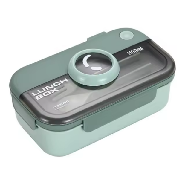 1100ml Premium Plastic Lunch Box With Spoon & Fork