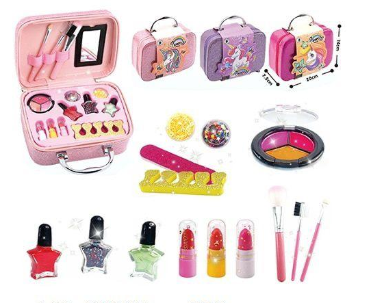 16Pcs Princess Unicorn Realistic Makeup Bag