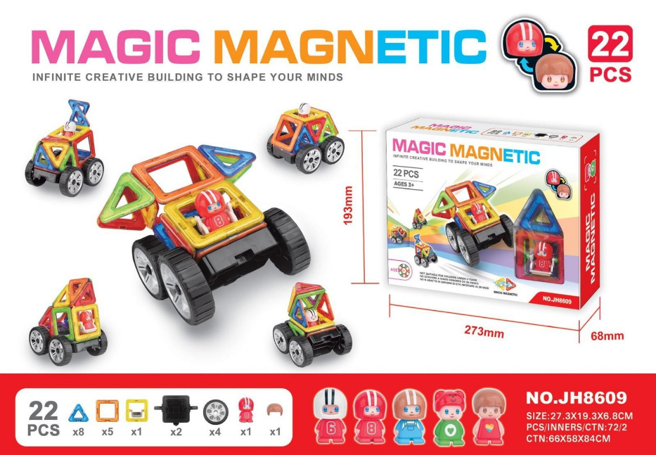22Pcs Magic Magnetic Tiles Building Blocks