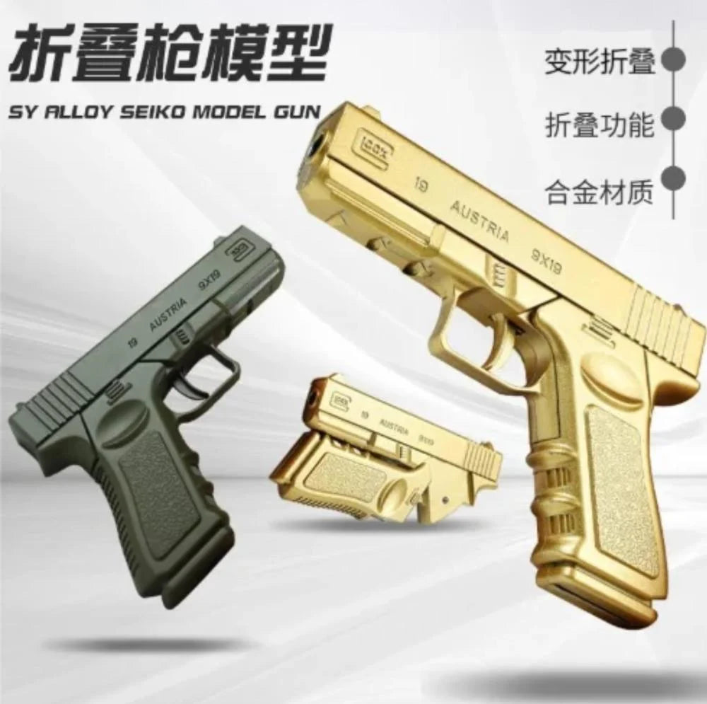 Mini Alloy Foldable Manual Target Gun With Soft Pellets