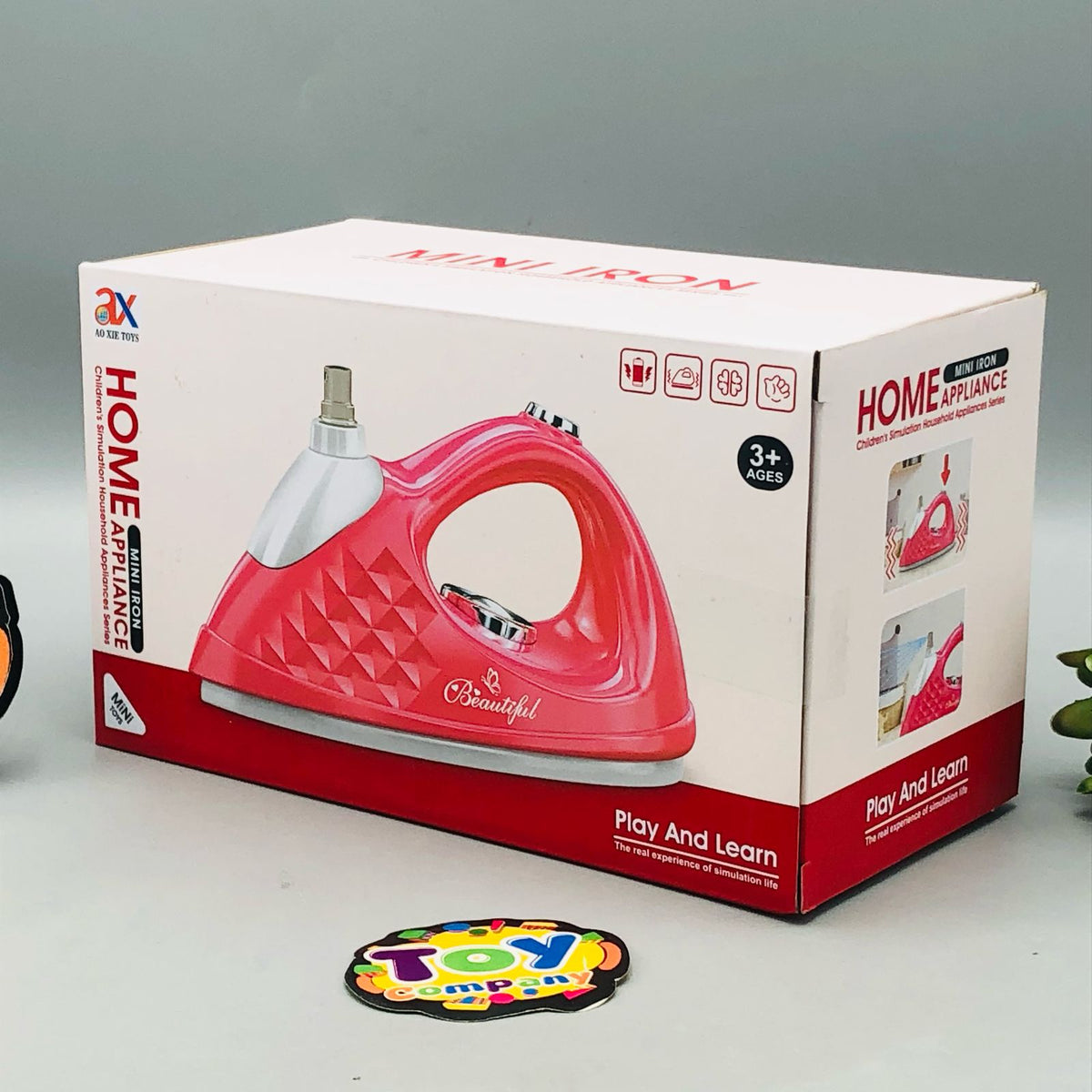 Kids Pretend Play Mini Iron With Water Spray