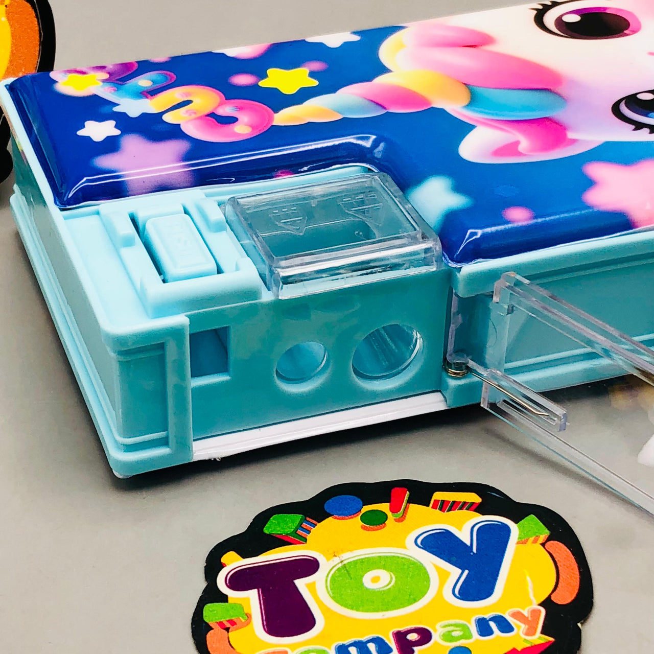 Rainbow Unicorn Double-Sided Geometry Box With Dual Sharpener