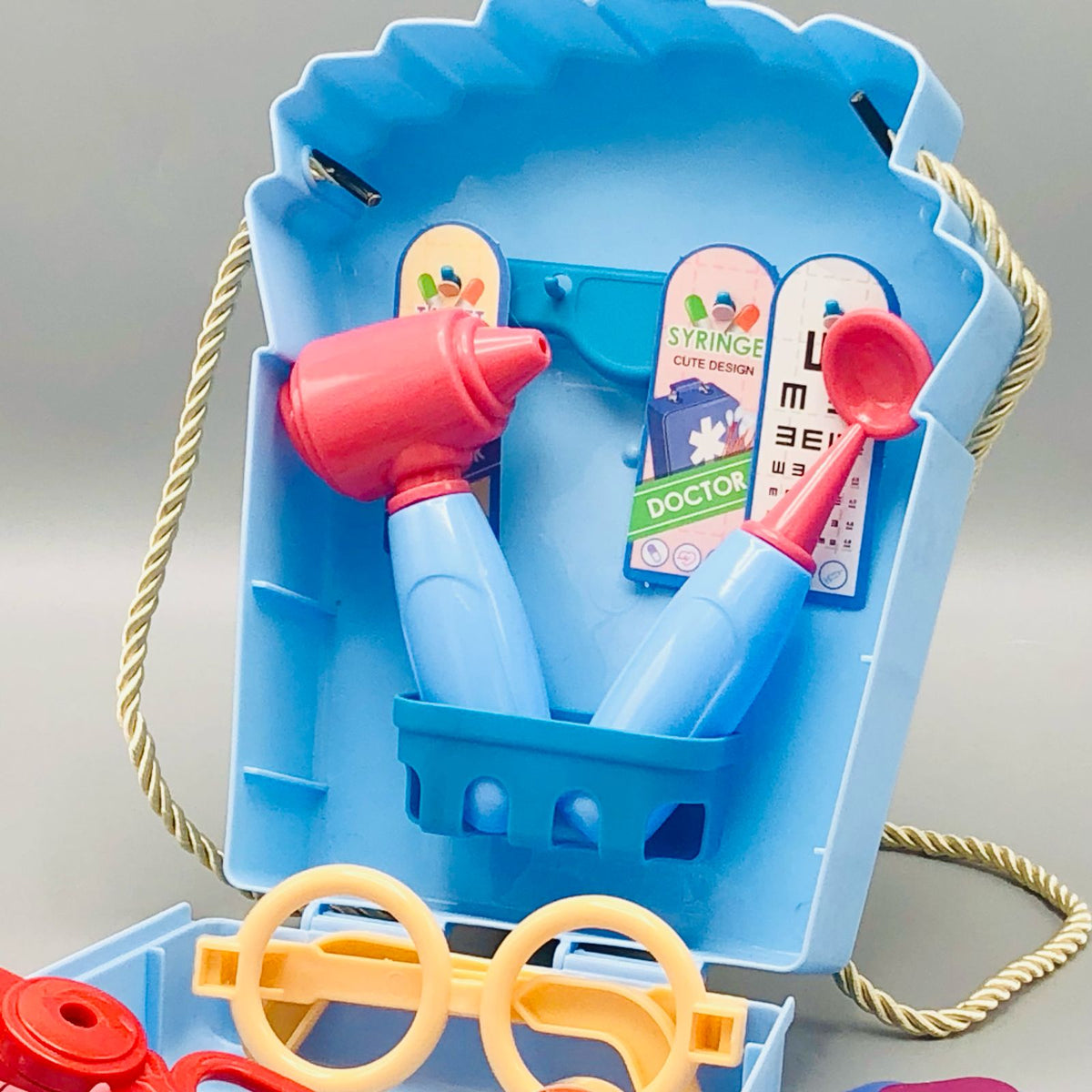 19Pcs Pretend Play Medical Kit With Storage Box