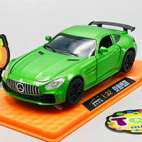 1:32 Diecast Mercedes AMG GT With Acrylic Display Box - Green